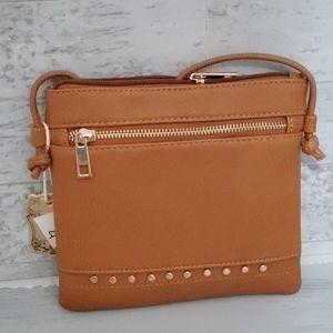 Tan and Gold Crossbody
